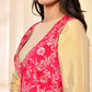 Amodini Designer Studio Pink Banarsi Jacket With Golden Blouse - Swadesiicart