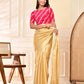 Amodini Designer Studio Pink Banarsi Lehriya Padded Blouse