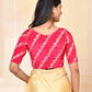 Amodini Designer Studio Pink Banarsi Lehriya Padded Blouse