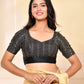 Amodini Designer Studio Black Golden Sequined Padded Blouse