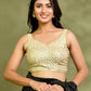 Amodini Designer Studio Golden Pearl Cutdana Sleeveless Padded Blouse