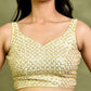 Amodini Designer Studio Golden Pearl Cutdana Sleeveless Padded Blouse