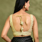 Amodini Designer Studio Golden Pearl Cutdana Sleeveless Padded Blouse