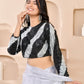Amodini Designer Studio Silver & Black Cutdana Sequined Padded Blouse