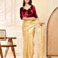 Amodini Designer Studio Marroon Embellished Velvet Blouse - Swadesiicart