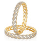Gold-Polished Alloy Chand Tara American Diamond Studded Bangle Set - The Pari - The Pari - Dinesh Associates