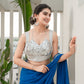 Amodini Designer Studio Women Embellished Sweetheart Neck Saree Blouse