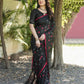 Anaita Black Woven Design Pure Bandhej Silk Saree With Blouse