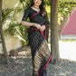 Anaita Black Woven Design Pure Bandhej Silk Saree With Blouse
