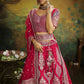 House of Panchhi Red Pure Silk Moti & Zarkan heavy embroidery Lehenga choli & Dupatta | Swadesiicart