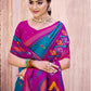 Anaita Blue Silk Saree With Blouse Piece