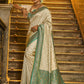 Anaita Off White Banarasi Saree With Blouse Piece