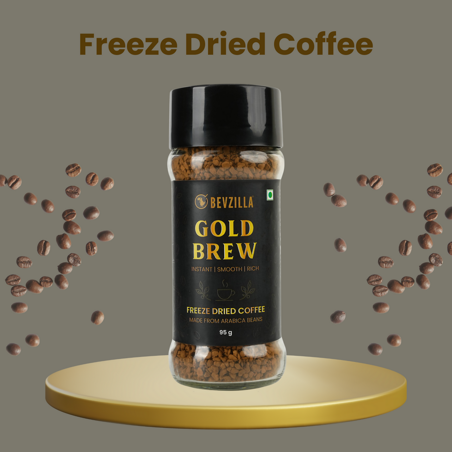 Bevzilla Gold Brew Instant Freeze Dried Coffee Powder | Swadesiicart