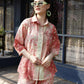 Red & Cream Rayon Paisley Printed Top with Matching Bottom - Eesha - Swadesiicart