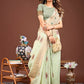 Shree Shyam Fashion Neerja Sea Green Linen Cotton Saree
