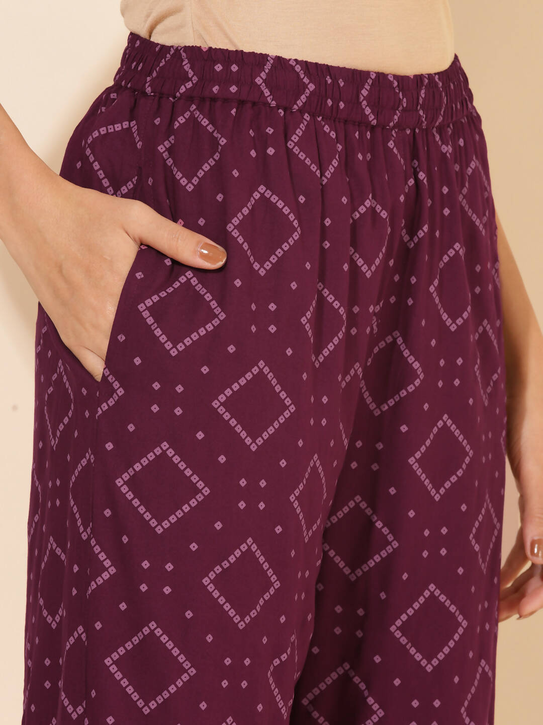 Janasya Women's Wine Rayon Floral Printed Casual Straight Co-ords - Swadesiicart