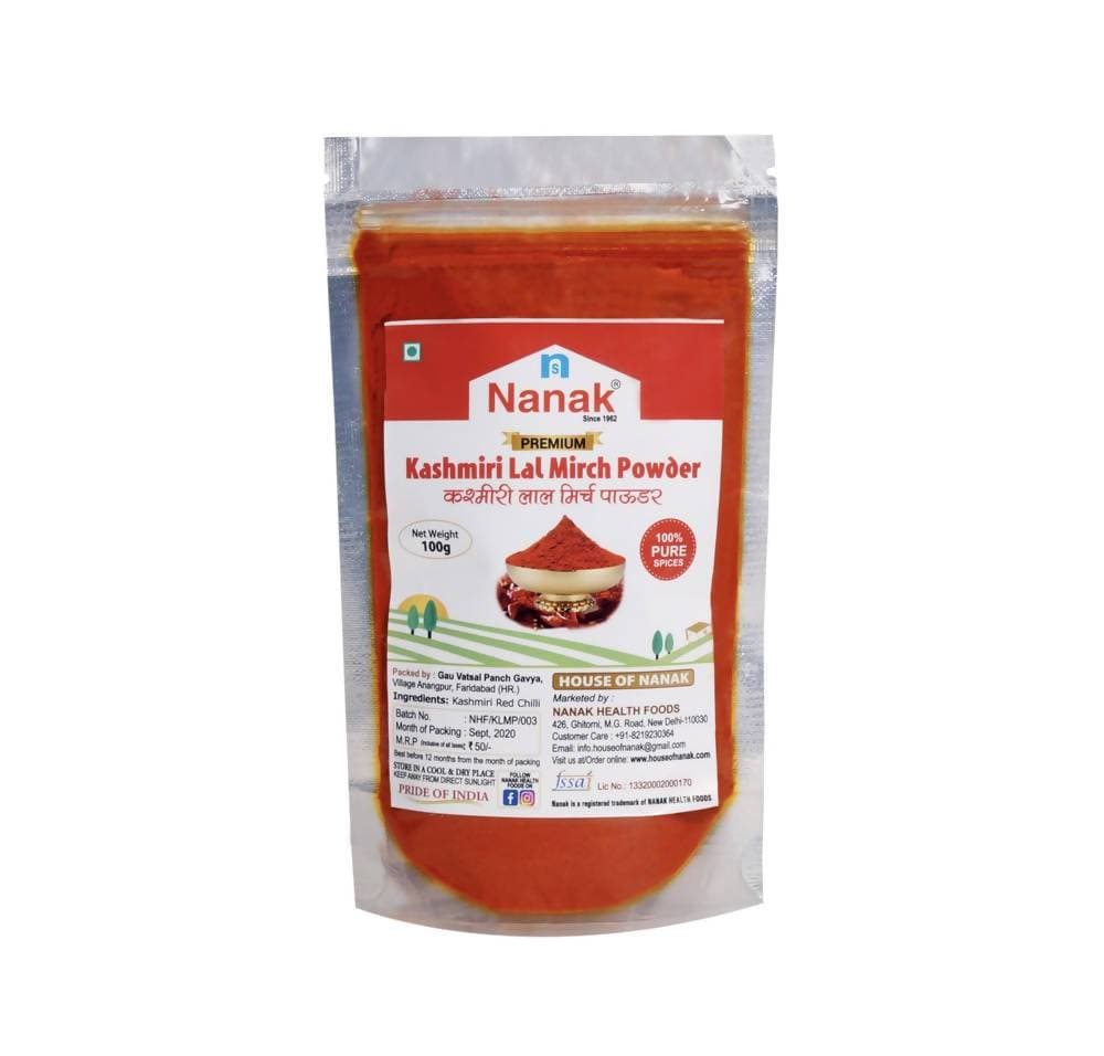 Nanak Premium Kashmiri Red Chilli (Lal Mirch) Powder,100g - Swadesiicart