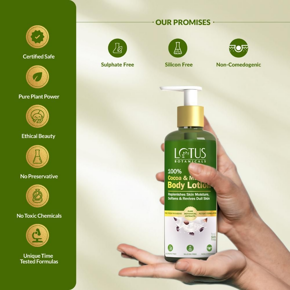 Lotus Botanicals 100% Cocoa & Murumuru Body Lotion | Swadesiicart
