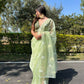 Vamsee Samriddhi Green Organza Saree - Swadesiicart