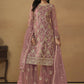 Old Rose Net Embroidered Wedding Festive Gharara Suit - Emponline | Swadesiicart