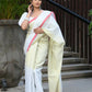 Beatitude White Tissue Silk Saree
