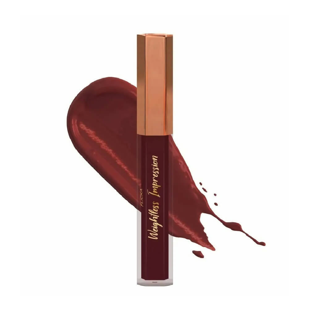 FLiCKA Weightless Impression 08 August - Maroon Matte Finish Liquid Lipstick - Limited Time Offer
