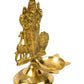 Spillbox Gold-Toned Brass Murugan Diya Pooja Essential | Swadesiicart