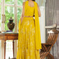 Janasya Yellow Georgette Solid Lehenga Choli Dupatta | Swadesiicart