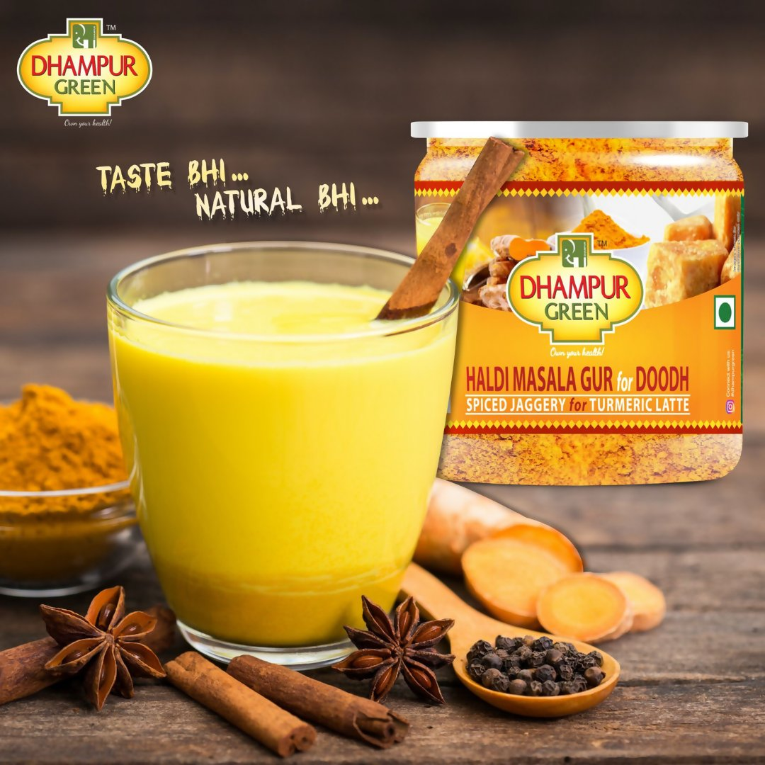 Dhampur Green Haldi Masala Gur for Doodh - Swadesiicart