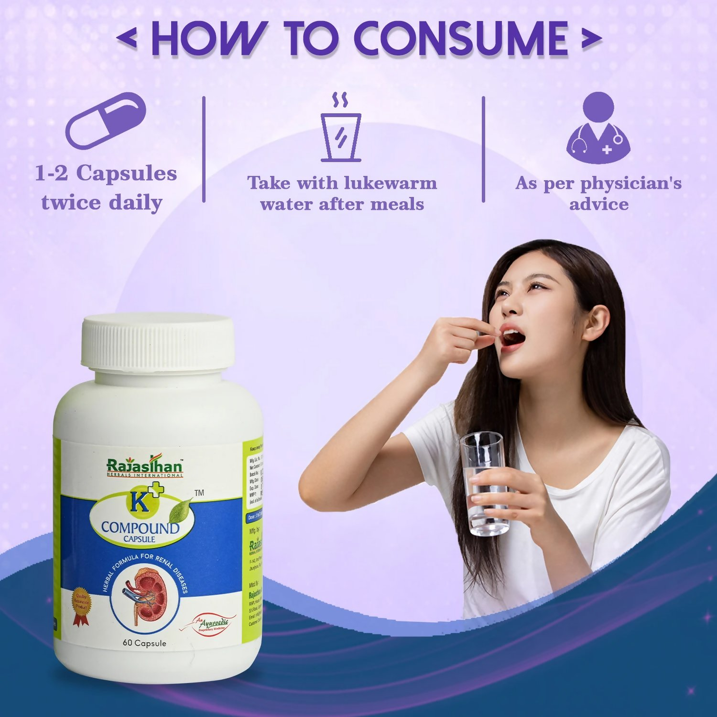 Rajasthan Herbals K+ Compound Capsules | Swadesiicart