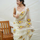 Vamsee Anamika Yellow (Anvika) Organza Silk Saree - Swadesiicart