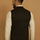 Even Apparels Nehru Jacket With Welt Pockets - Brown | Swadesiicart