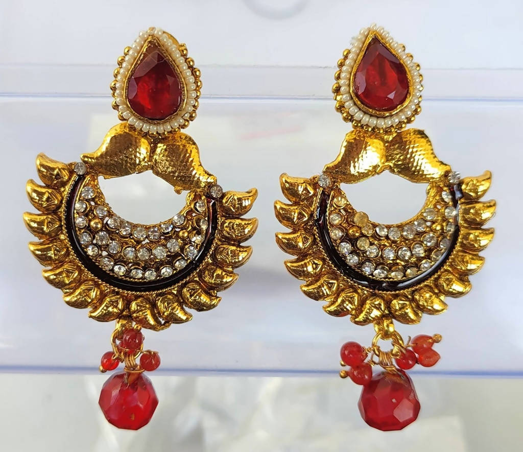 Pink kemp Danglers - Mokshi Collections