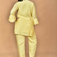 Morchari Women Hand Embroidery Co-Ords-Yellow - Swadesiicart