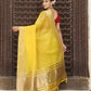 Shree Shyam Fashion Yellow Cotton Saree