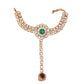 Gold-Polished Alloy Kundan Studded Hand Harness Bracelet - The Pari - Swadesiicart
