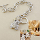 Silver-Plated Alloy Silver Teddy Charm Bracelet - The Pari - Swadesiicart