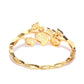 Priyaasi Women Gold-Polished American Diamond and Pearls Studded Bracelet in Floral Pattern - Swadesiicart