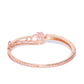 Priyaasi Women Rose Gold-Polished Ruby and American Diamond Studded Bracelet in Floral Pattern - Swadesiicart