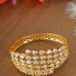 Priyaasi Women Gold-Polished American Diamond Studded Kada Bracelet - Noz2Toz