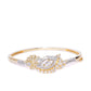 Priyaasi Women Gold-Polished American Diamond Studded, Peacock Inspired Bracelet - Swadesiicart