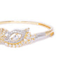 Priyaasi Women Gold-Polished American Diamond Studded, Peacock Inspired Bracelet - Swadesiicart