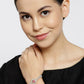 Priyaasi Women Gold-Polished American Diamond and Ruby Studded Bracelet in Pink Color - Swadesiicart