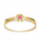 Priyaasi Women Gold-Polished American Diamond and Ruby Studded Bracelet in Pink Color - Swadesiicart