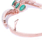 Priyaasi Women Rose Gold-Polished American Diamond and Emerald Studded Bracelet in Green Color - Swadesiicart