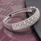 Priyaasi Women Silver-Plated American Diamond Kada Bracelet - Swadesiicart