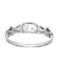 Priyaasi Women Silver-Plated and American Diamond Studded Bracelet in Floral Pattern - Swadesiicart