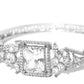 Priyaasi Women Silver-Plated and American Diamond Studded Bracelet in Floral Pattern - Swadesiicart