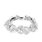 Priyaasi Women Silver-Plated American Diamond Studded Link Bracelet in Heart Pattern - Swadesiicart