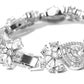 Priyaasi Women Silver-Plated American Diamond Studded Link Bracelet in Heart Pattern - Swadesiicart